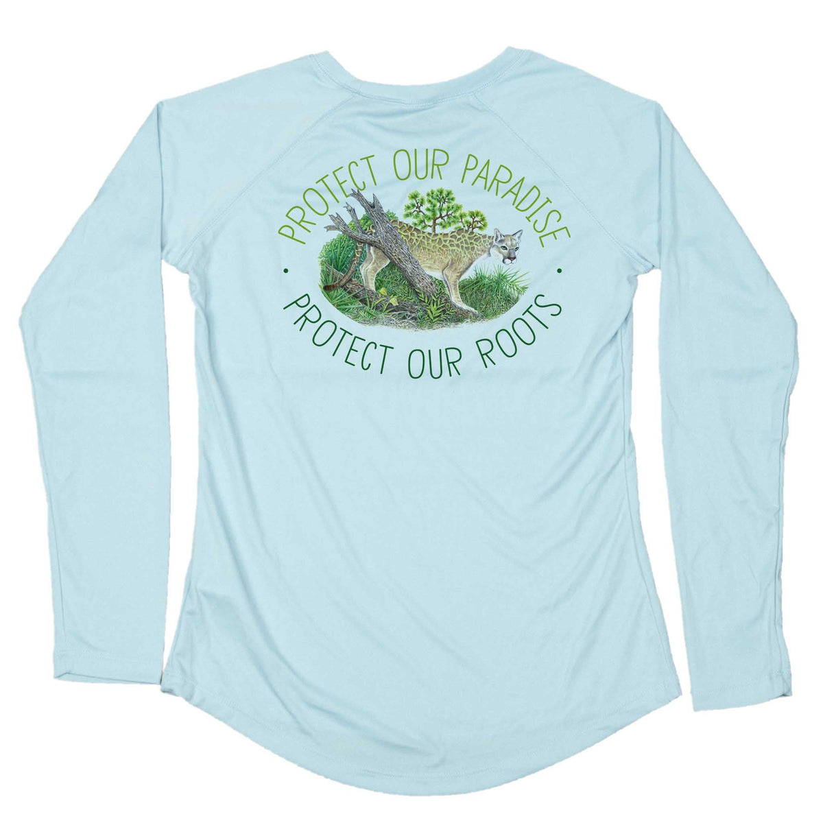 MANG Conservation Florida Panther - Women's - LS - XS-Arctic Blue