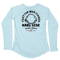 MANG Fight For Wild Florida Shark Jaws - Women's - LS - XS-Arctic Blue