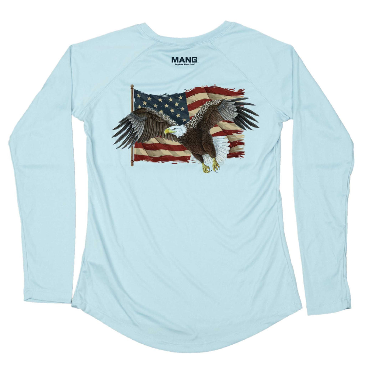 MANG American Eagle - Women's - LS - XS-Arctic Blue