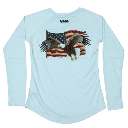 MANG American Eagle - Women's - LS - XS-Arctic Blue