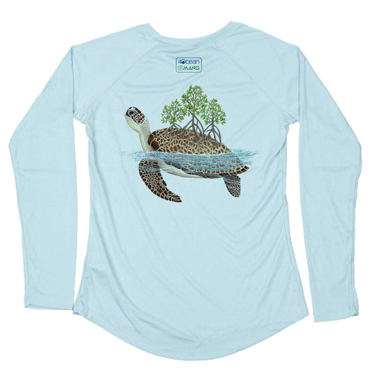 MANG 4ocean Turtle Eco LS - Women's - XS-Arctic Blue