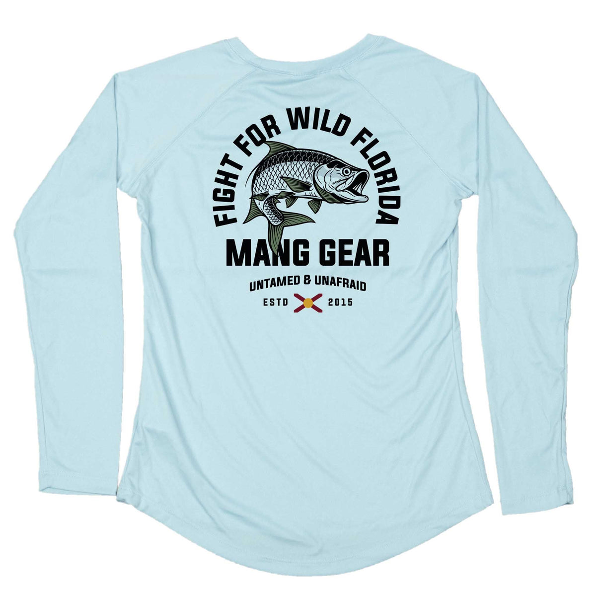 MANG Fight For Wild Florida Tarpon - Women's - LS - XS-Arctic Blue
