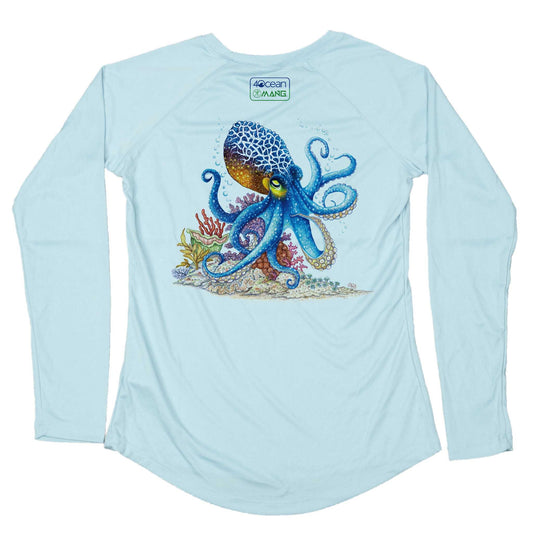 MANG 4ocean Octopus LS - Women's - XS-Arctic Blue