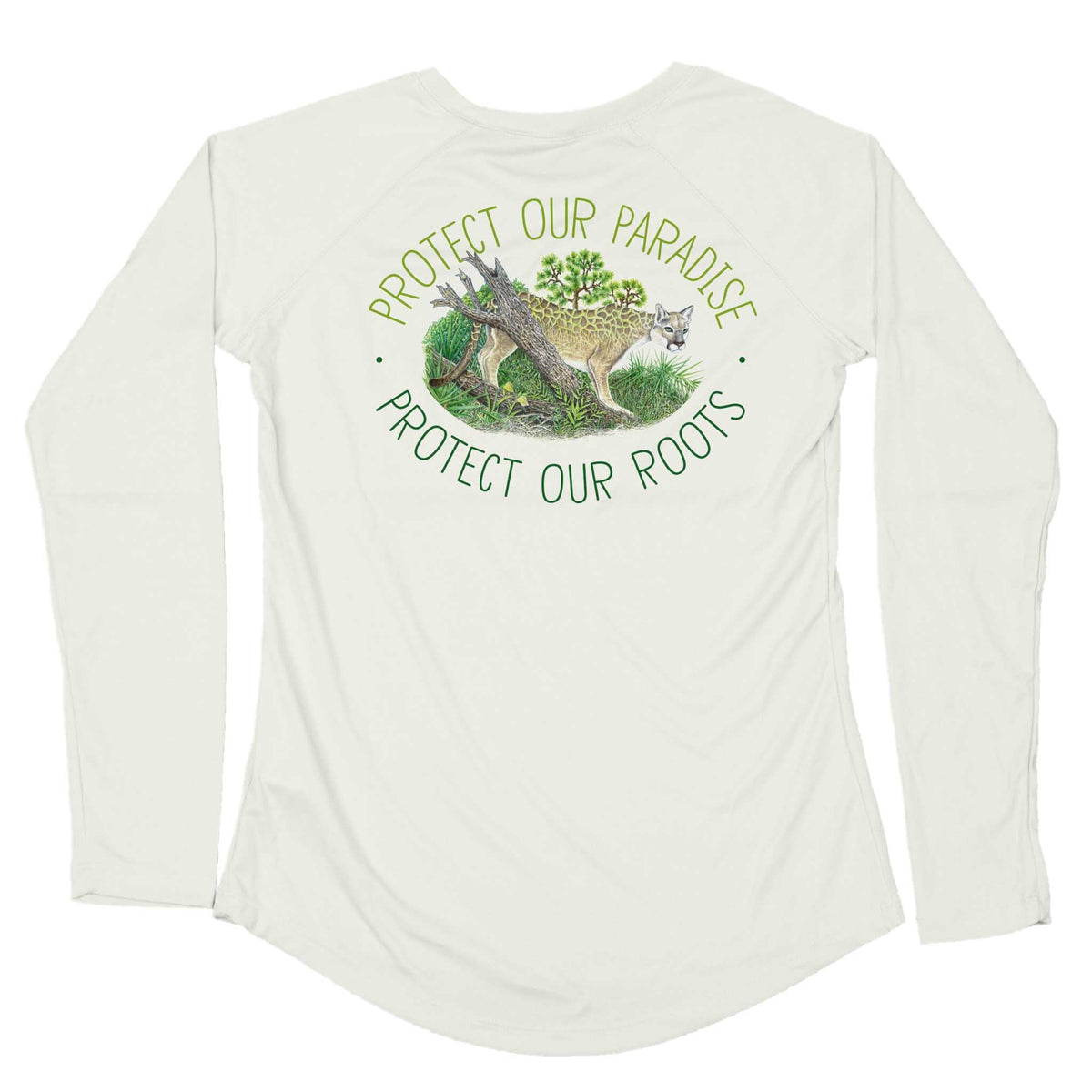 MANG Conservation Florida Panther - Women's - LS - XS-Oyster Shell