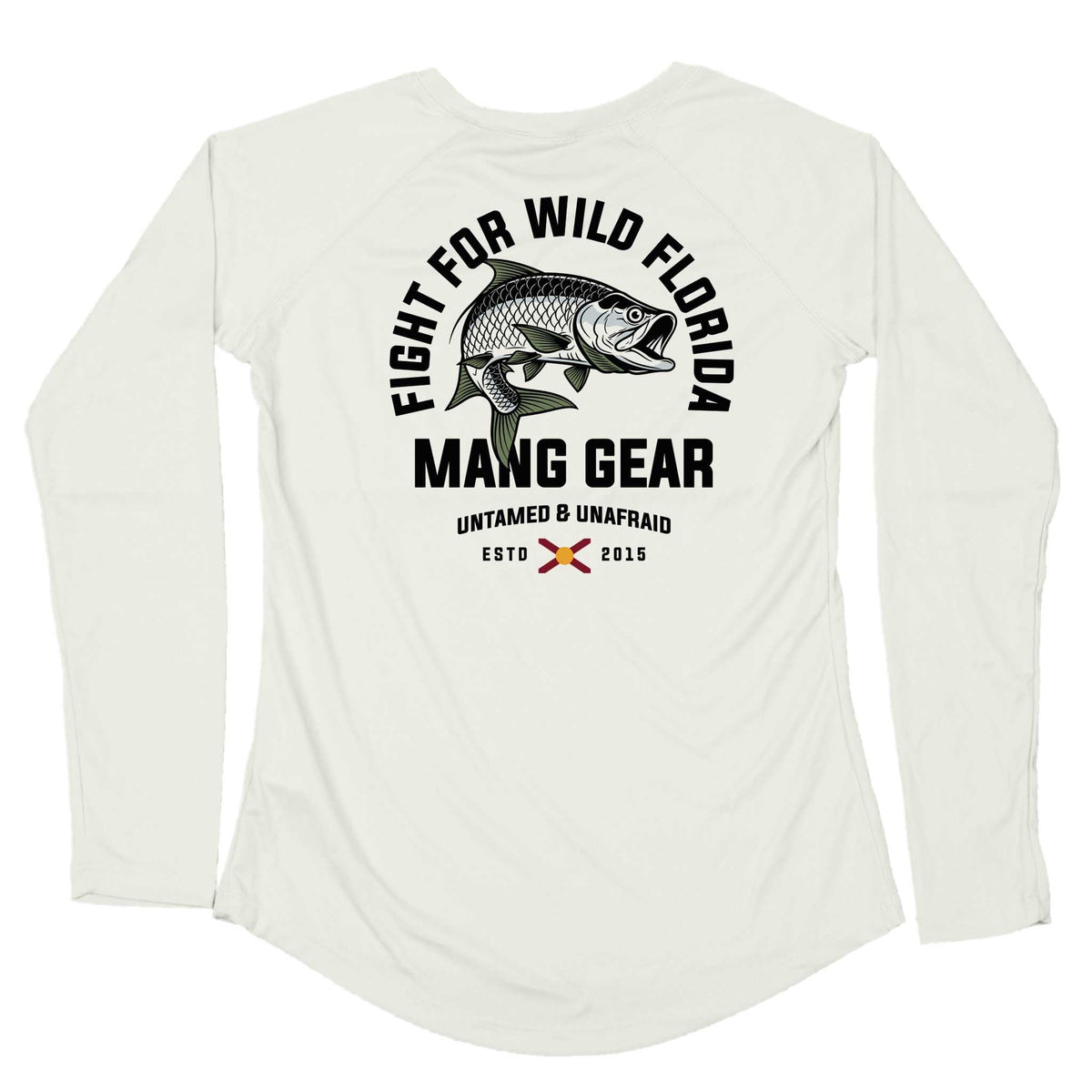 MANG Fight For Wild Florida Tarpon - Women's - LS - XS-Oyster Shell