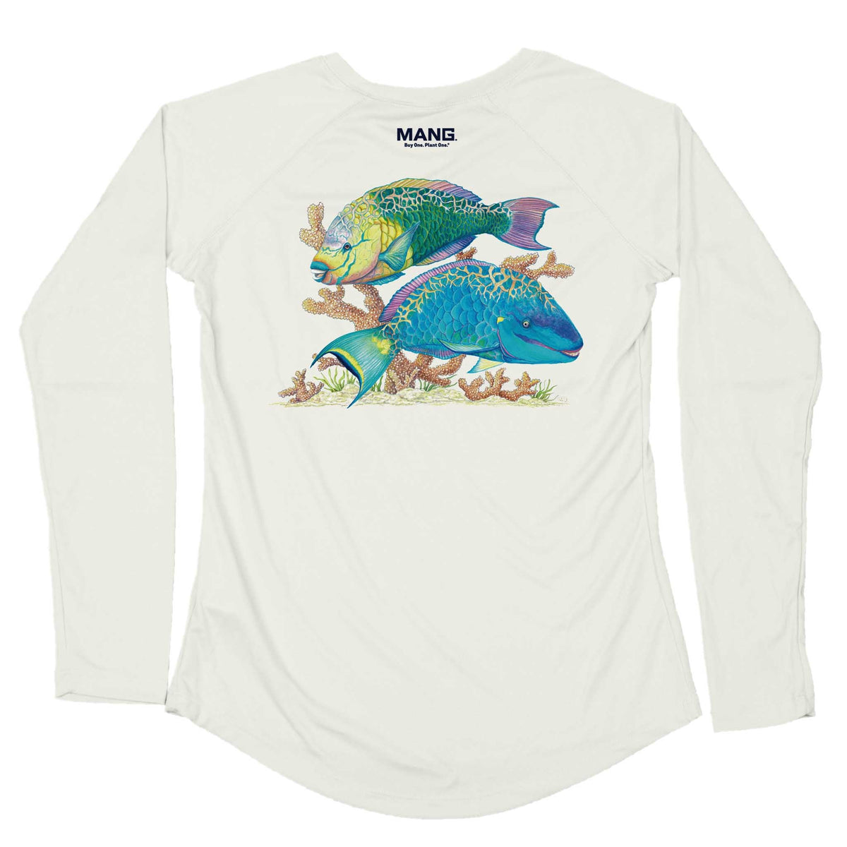 MANG Parrotfish - Women's - LS - XS-Oyster Shell