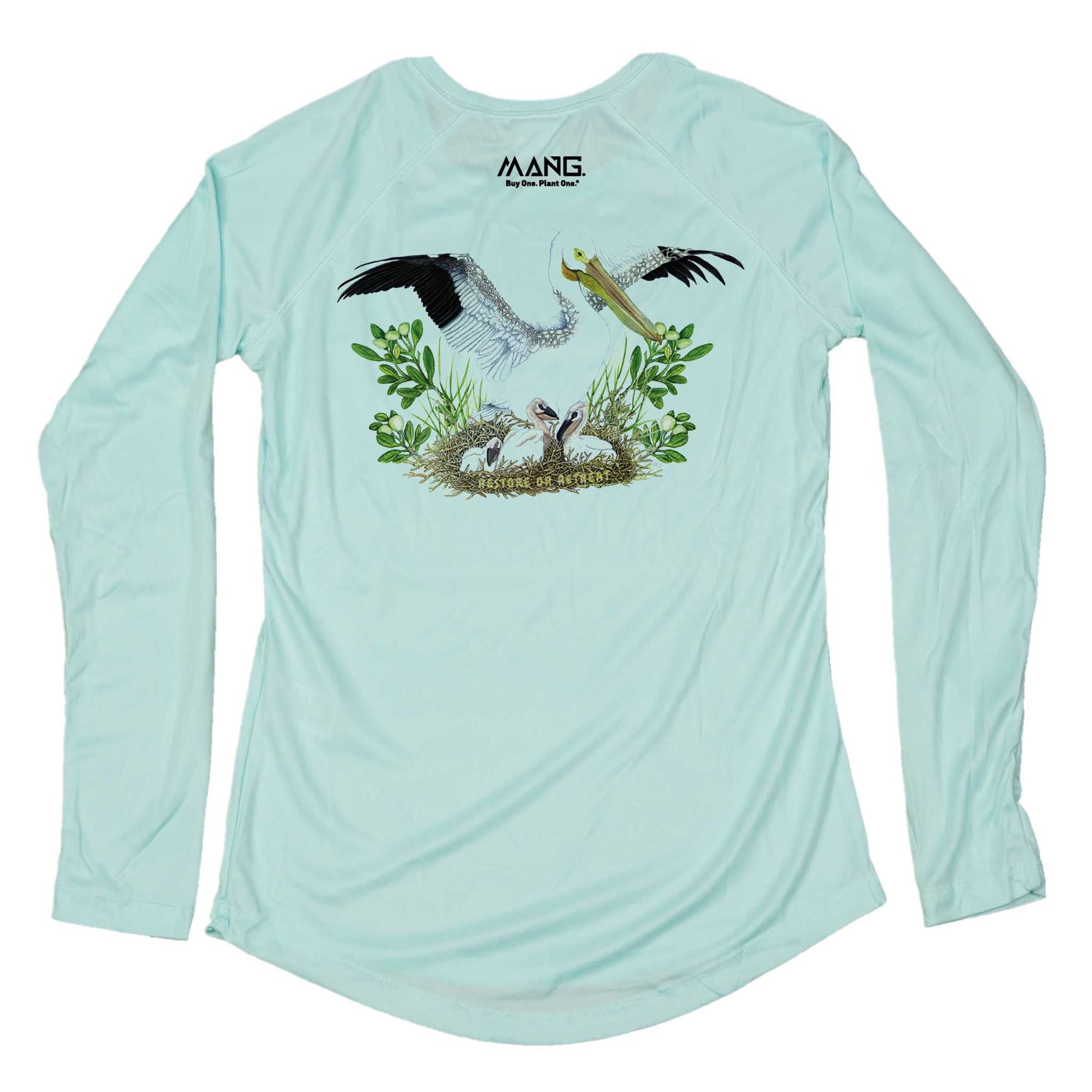 MANG White Pelican MANG - Women's - LS - XS-Seagrass