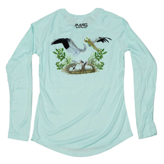 MANG White Pelican MANG - Women's - LS - XS-Seagrass