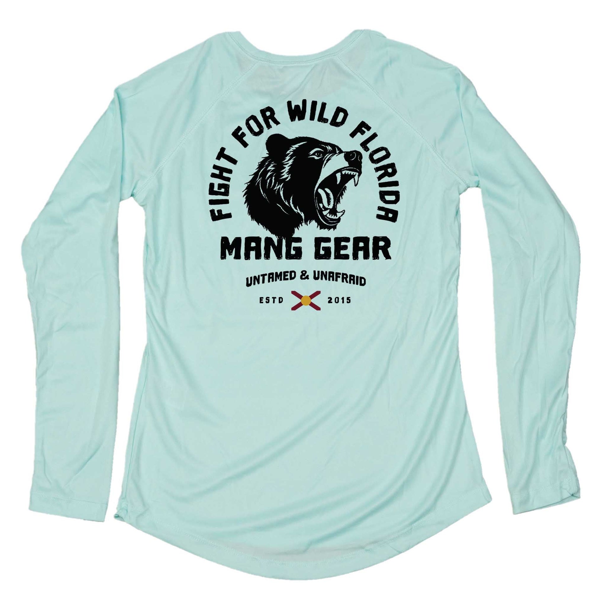 MANG Fight For Wild Florida Bear - Women's - LS - XS-Seagrass