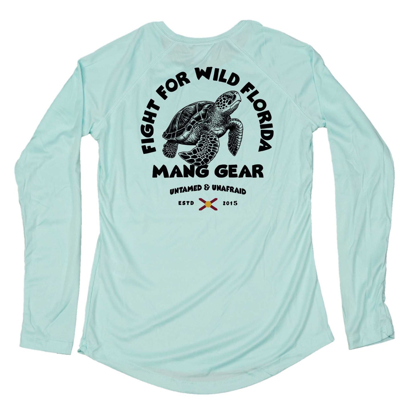 MANG Fight For Wild Florida Sea Turtle - Women's - LS - XS-Seagrass