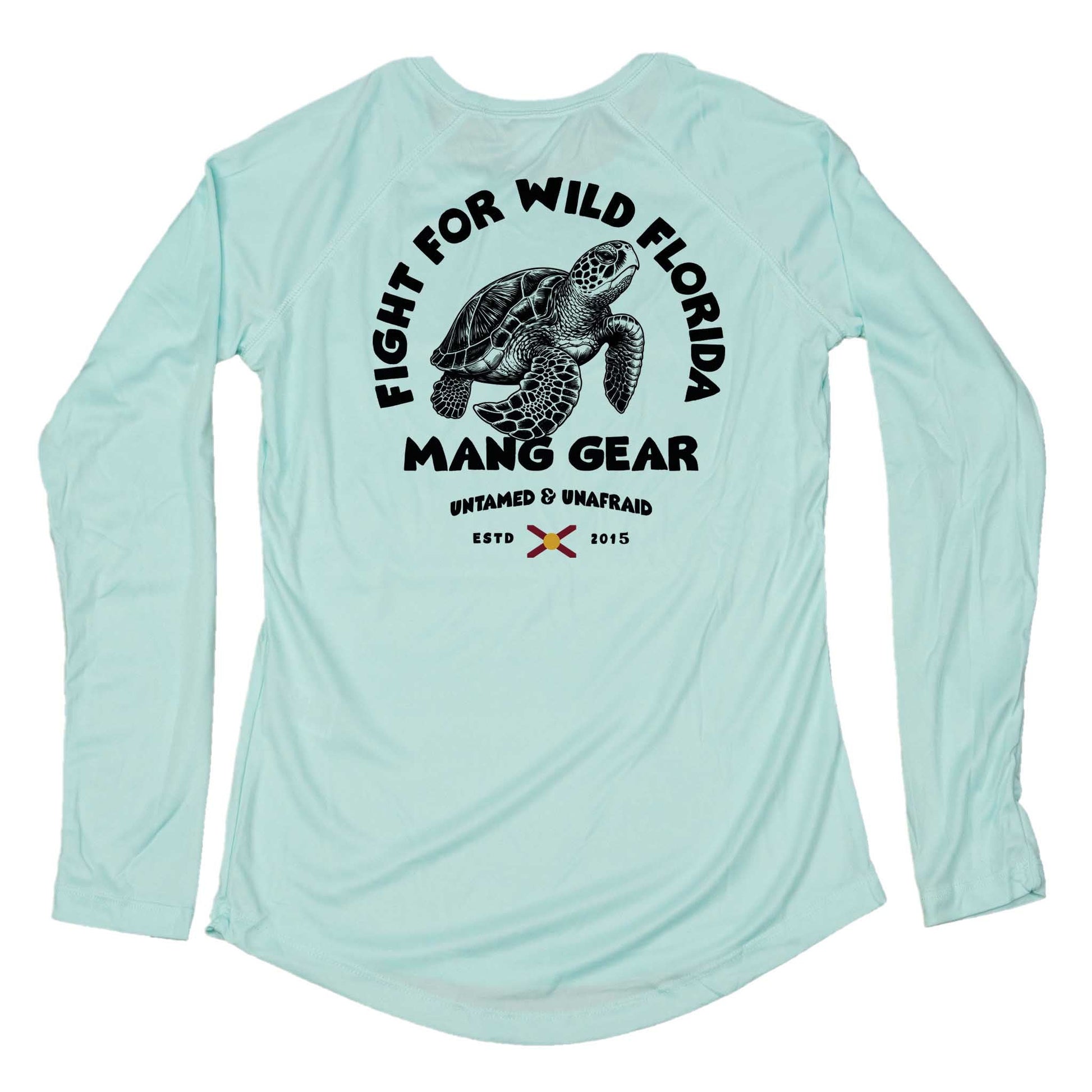 MANG Fight For Wild Florida Sea Turtle - Women's - LS - XS-Seagrass