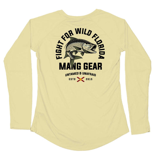 MANG Fight For Wild Florida Tarpon - Women's - LS - XS-Sunshine Yellow