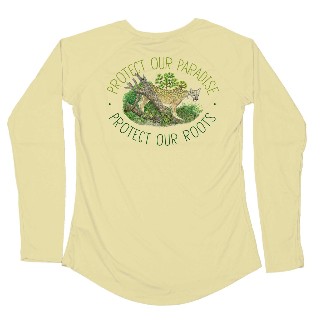 MANG Conservation Florida Panther - Women's - LS - XS-Sunshine Yellow