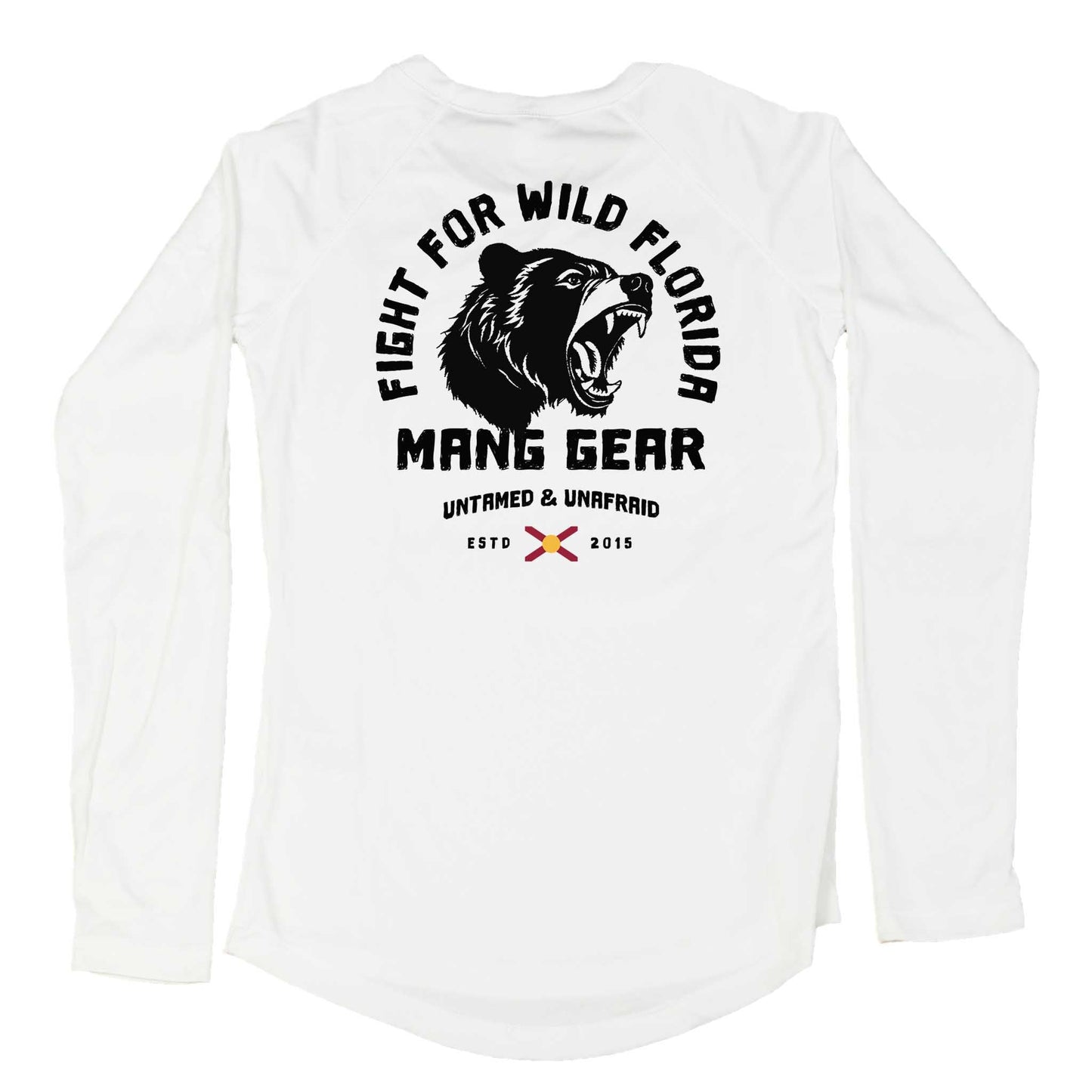 MANG Fight For Wild Florida Bear - Women's - LS - XS-White