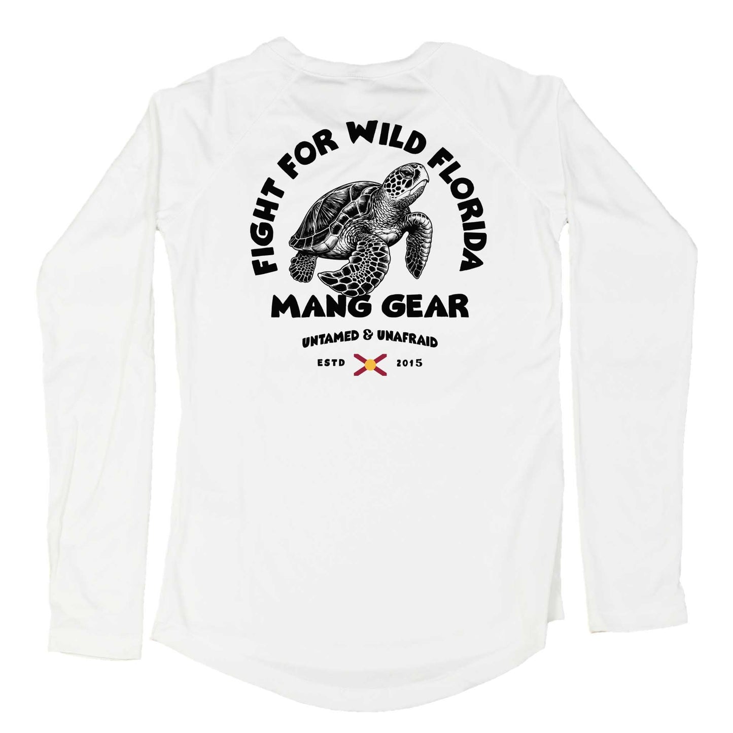 MANG Fight For Wild Florida Sea Turtle - Women's - LS - XS-White