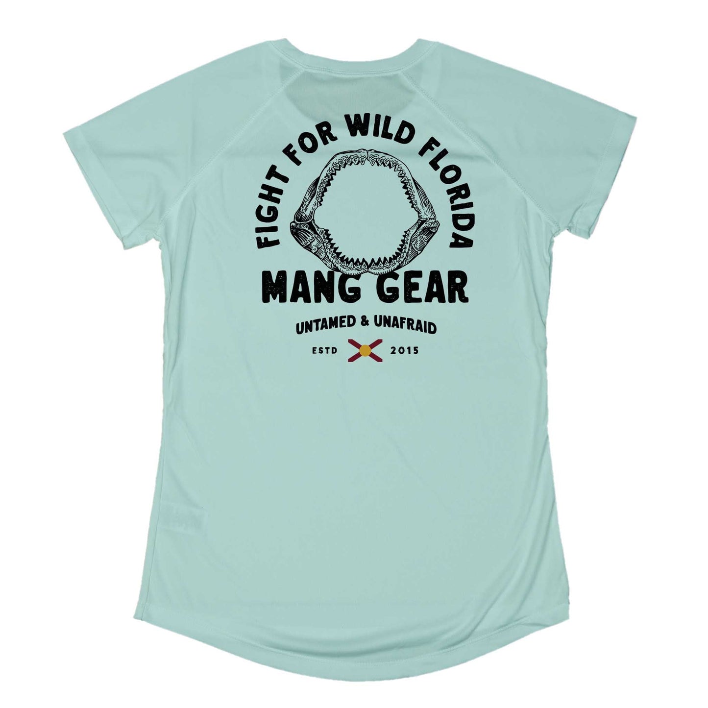 MANG Fight For Wild Florida Shark Jaws - Women's - SS - XS-Seagrass