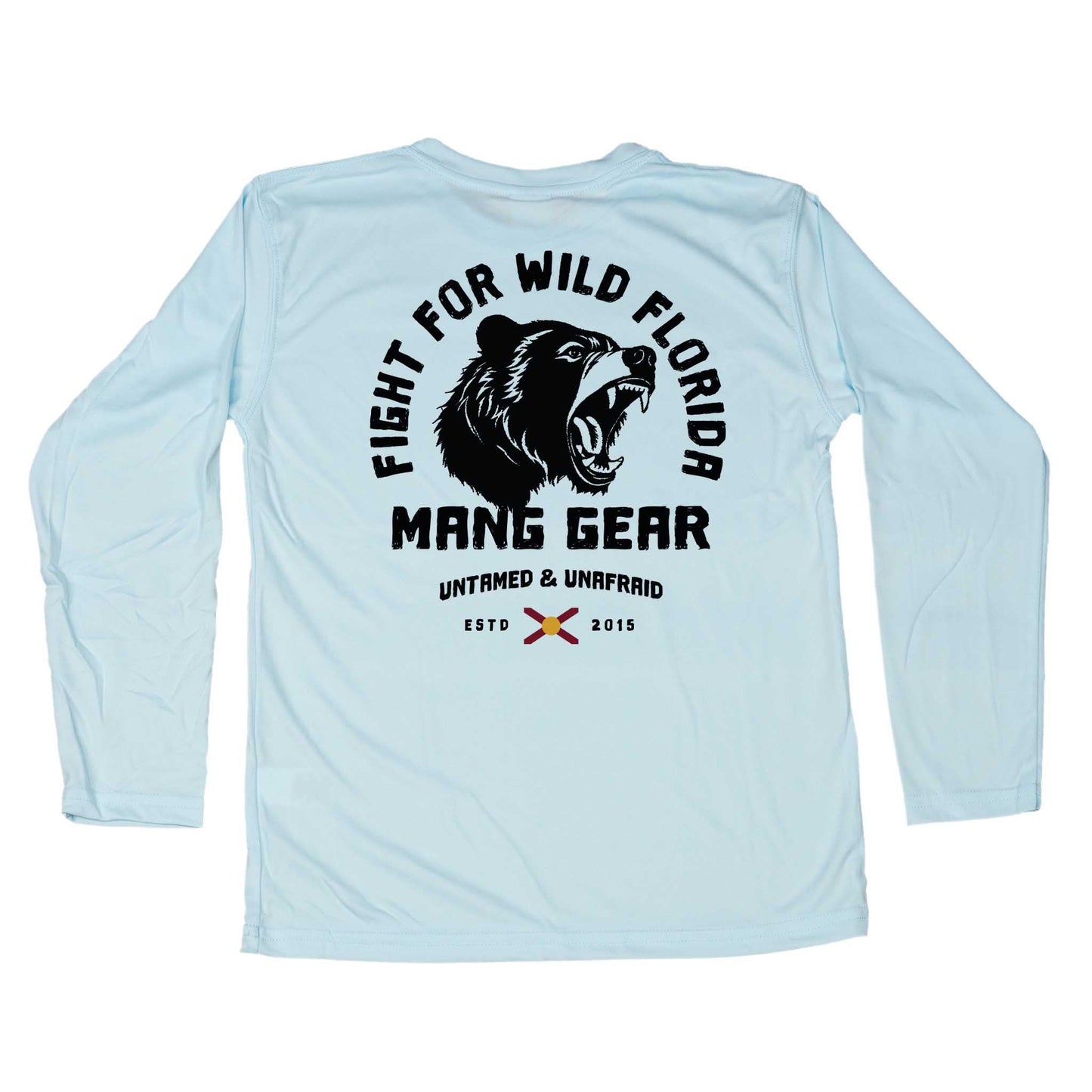 MANG Fight For Wild Florida Bear - Youth - YS-Arctic Blue
