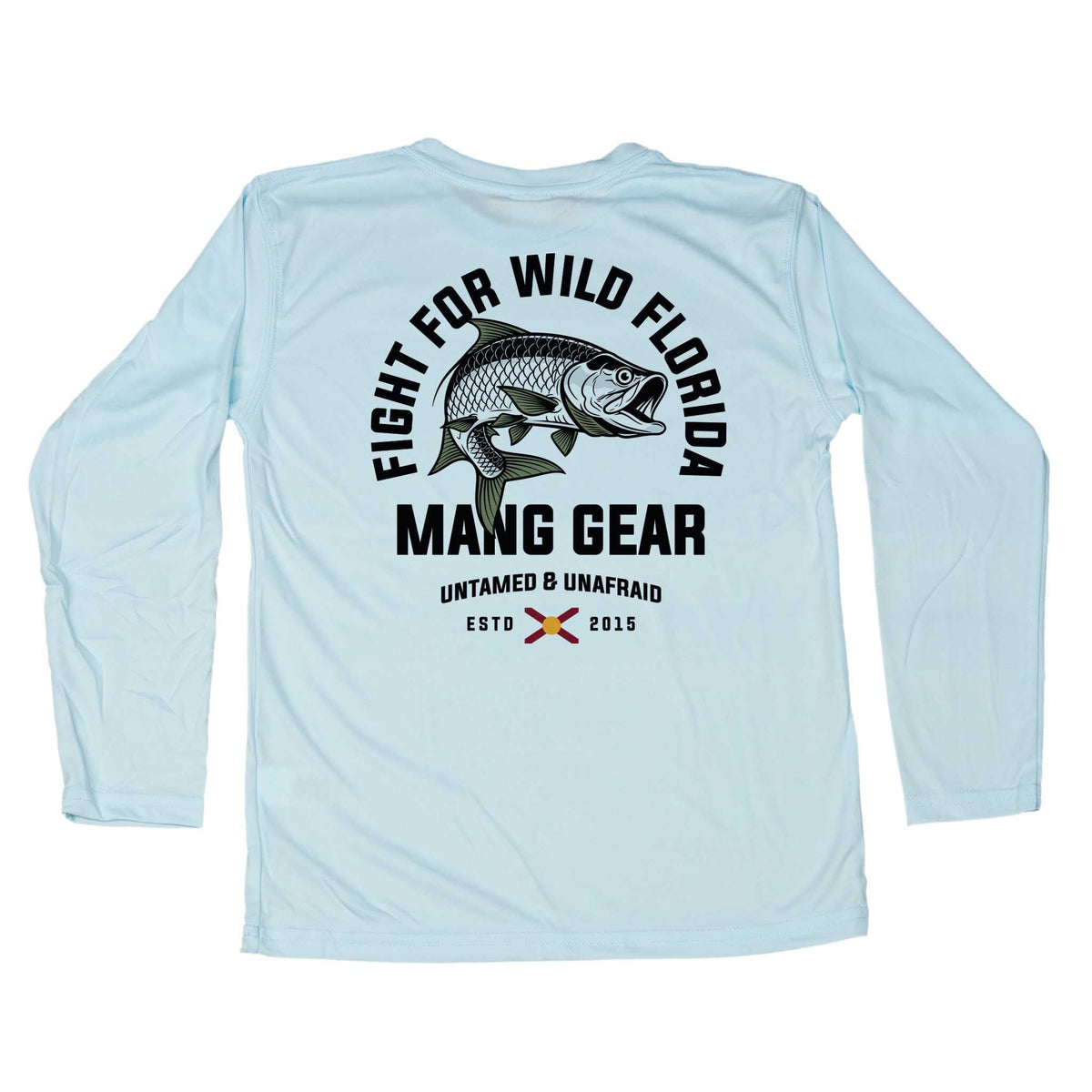 MANG Fight For Wild Florida Tarpon - Youth - YS-Arctic Blue