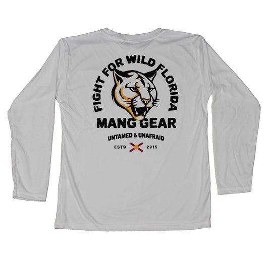 MANG Fight For Wild Florida Panther - Youth - YS-Pearl Gray