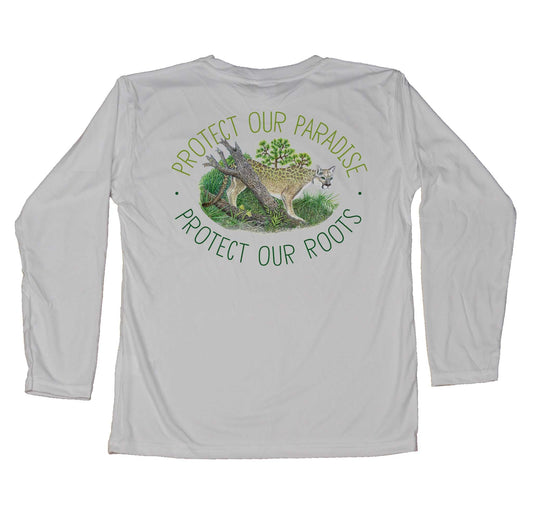 MANG Conservation Florida Panther - Youth - YS-Pearl Gray
