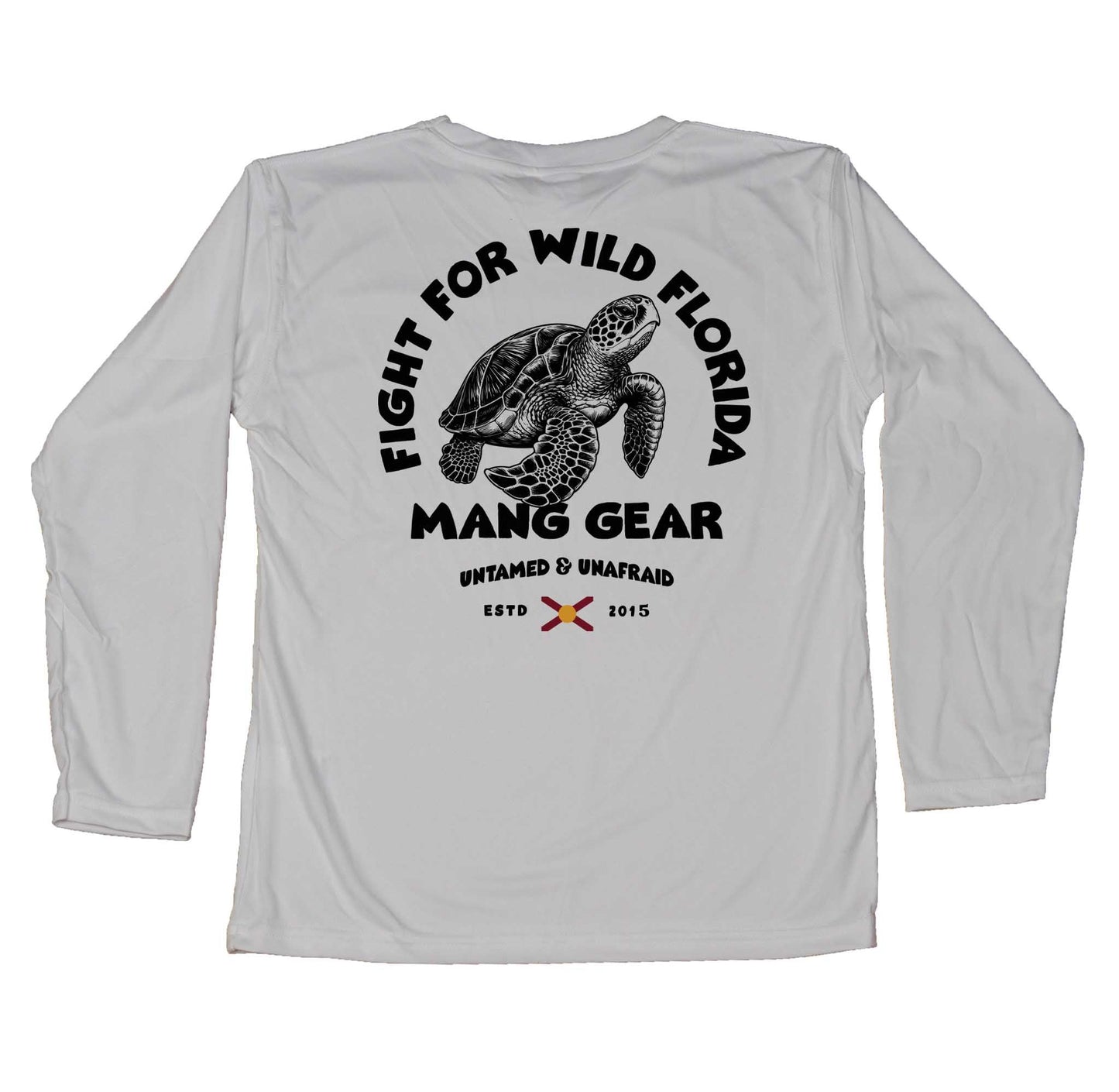 MANG Fight For Wild Florida Sea Turtle - Youth - YS-Pearl Gray
