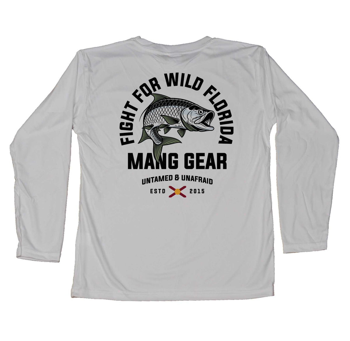 MANG Fight For Wild Florida Tarpon - Youth - YS-Pearl Gray